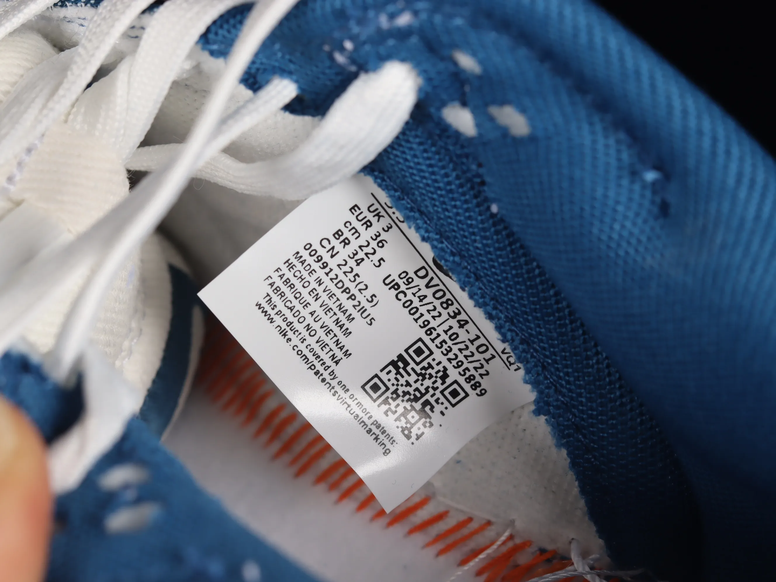 All categories Nk SB Dunk series Nk SB Dunk Low low-top sneakers Nk Dunk Low "Industrial Blue" Sashiko embroidery theme SB low-top sports and leisure sneakers DV0834-101